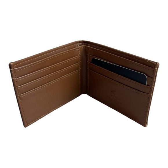 NWT Mens Wallet RAMPAGE Brown Leather Folding Wallet Bifold Credit Card Wallet - Picture 3 of 7
